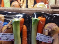 vegetable in a film wrap